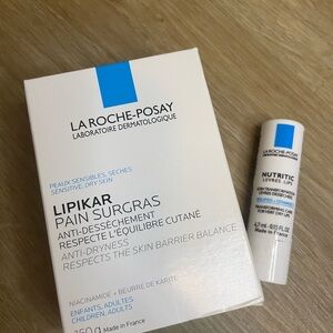 Set 2 La Roche-Posay Lipikar Surgras Bar Soap & Nutritic Lips